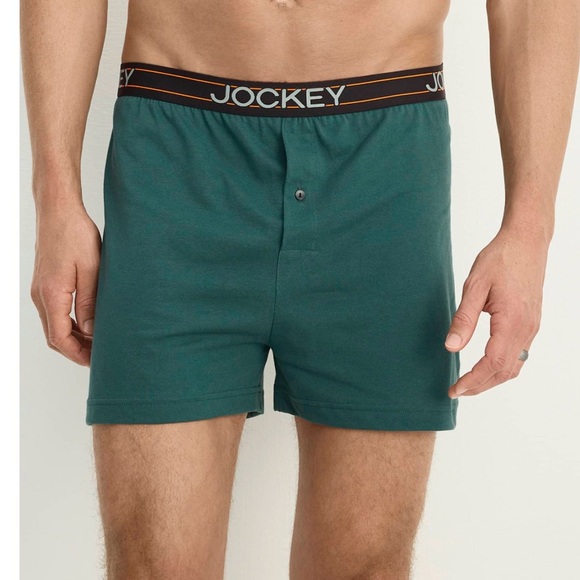 New Men’s Medium, Jockey cotton 5” Activeblend knit boxer in cactus pine - Picture 3 of 5